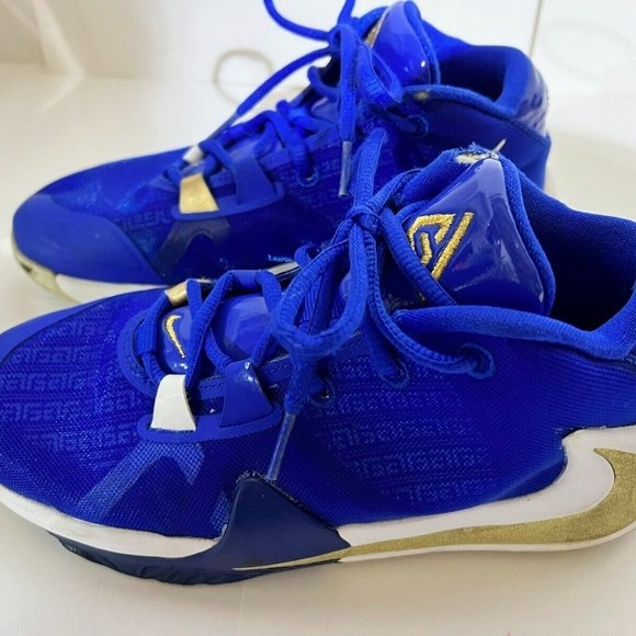 Nike Zoom Freak 1 GS Giannis Greece Royal Basketball Shoes BQ5633-400 Size 5.5Y - Picture 7 of 12